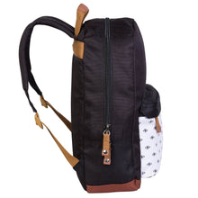 Load image into Gallery viewer, Mochila Daypack Negra Rombos bolsillo frontal