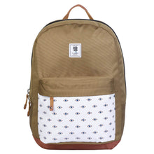 Load image into Gallery viewer, Mochila Daypack Cafe Rombos bolsillo frontal