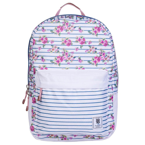 Mochila Daypack Blanca Flores