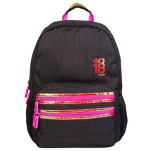 Load image into Gallery viewer, Mochila Daypack negro / rosa neon