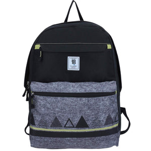 Mochila Gris con triangulos