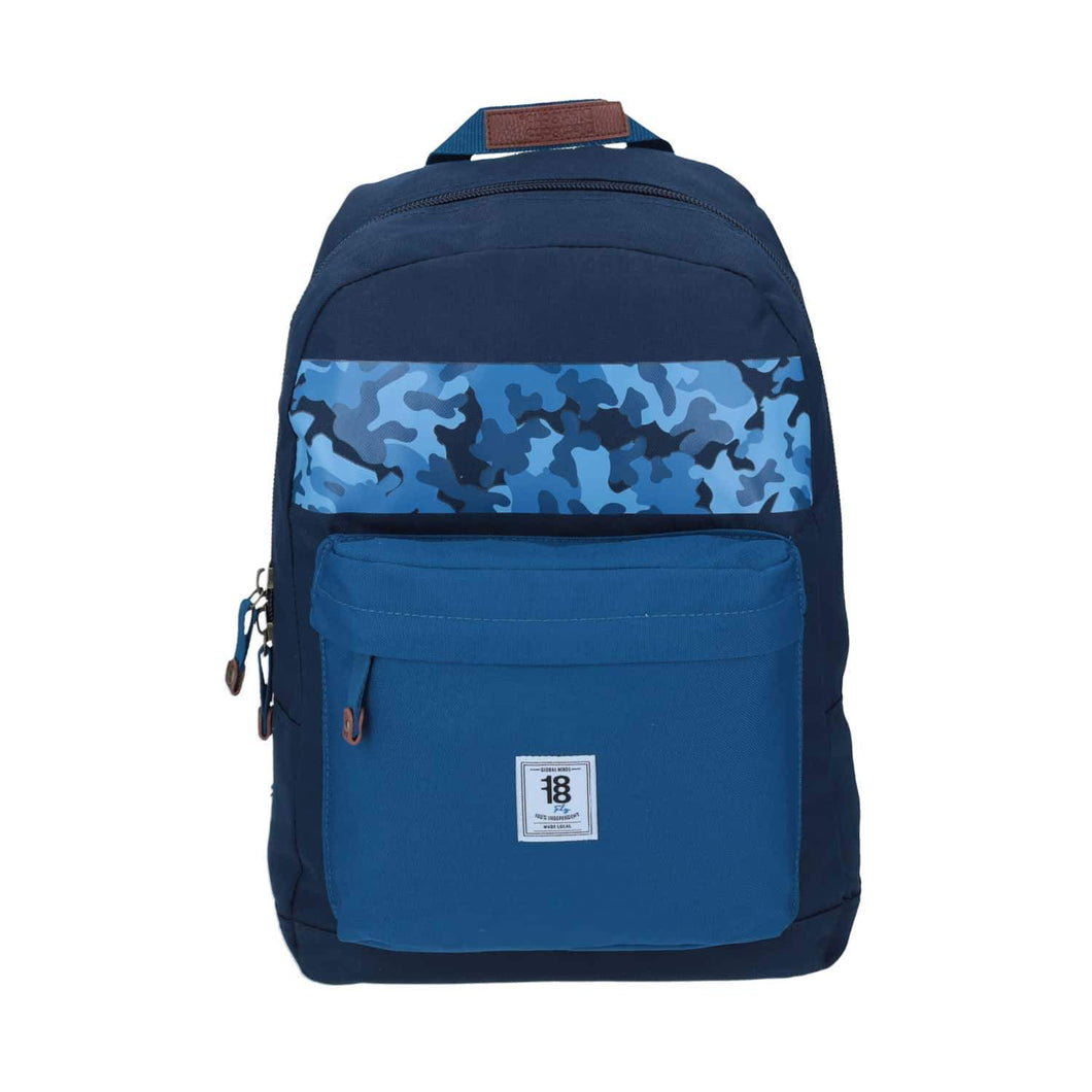 mochila daypack franja camo azul