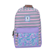 Load image into Gallery viewer, mochila daypack flores gris-azul