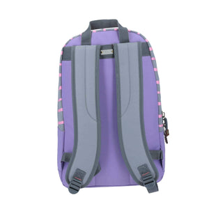 mochila daypack flores gris-azul