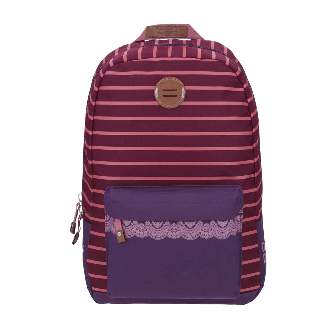 mochila daypack líneas Rosa-Tinto