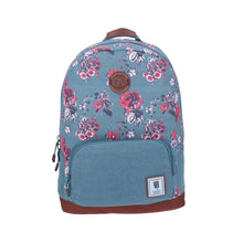 Load image into Gallery viewer, mochila daypack estilo denim con flores