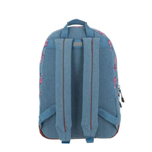 Load image into Gallery viewer, mochila daypack estilo denim con flores