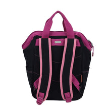 Load image into Gallery viewer, mochila daypack franja de colores negra