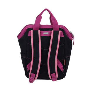 mochila daypack franja de colores negra