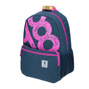 mochila estilo denim rosa