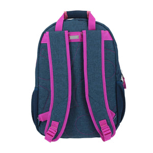 mochila estilo denim rosa