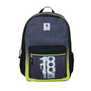 mochila daypack grafitti negro-neon